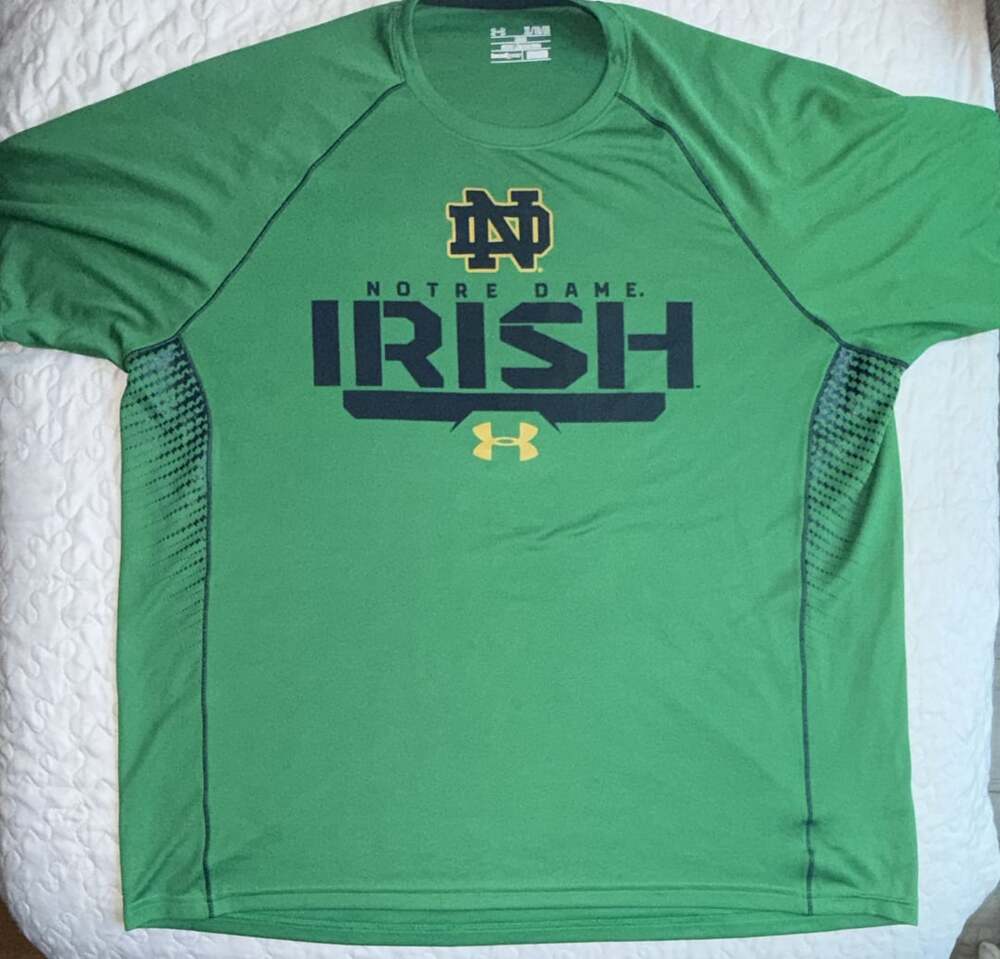 Under Armour Notre Dame Fighting Irish HeatGear Green T-Shirt XL
